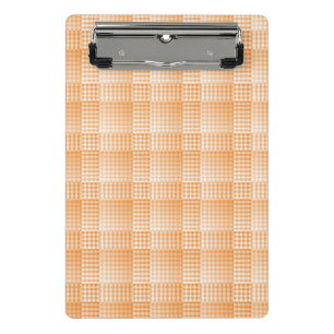 Oranges Weißes Schachbrett Abstract Pattern Mini Klemmbrett