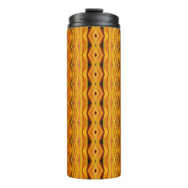 Orangey Ikat Thermosbecher