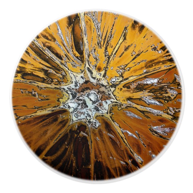 ORANGIEN KERAMIKKNAUF (Vorderseite)