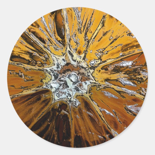 ORANGIEN RUNDER AUFKLEBER (Vorderseite)