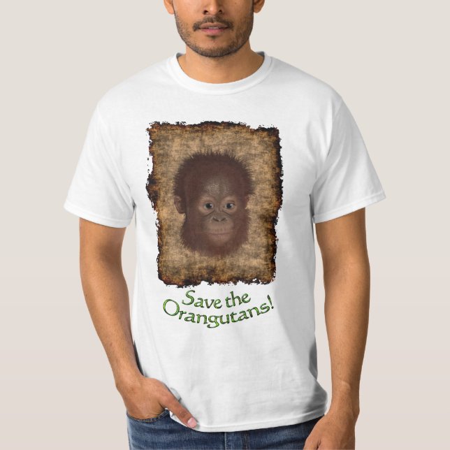 Orangutan Baby Face Wildlife-support T-Shirt (Devant)