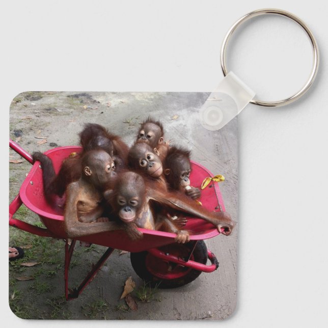 Orangutan Babys Schlüsselanhänger (Rückseite)