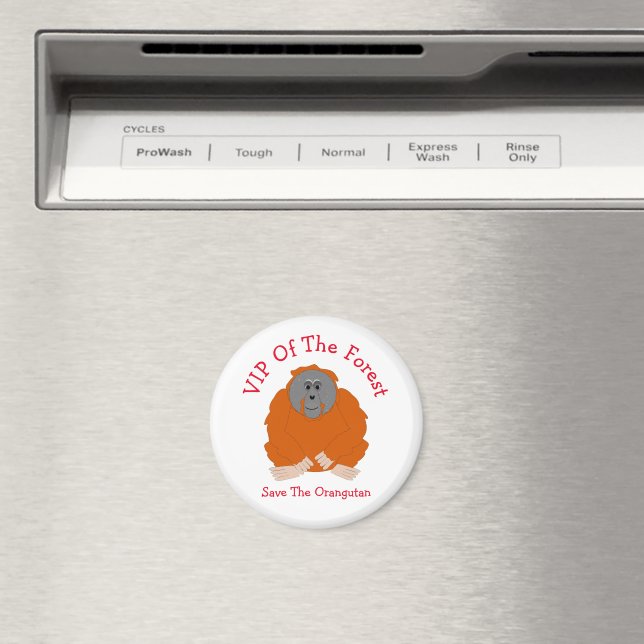 Orangutan Design Personalisiert Magnet (In Situ (Geschirrspüler))