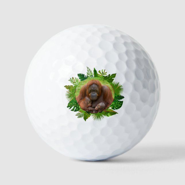 Orangutan Family Bond Golfball (Vorderseite)