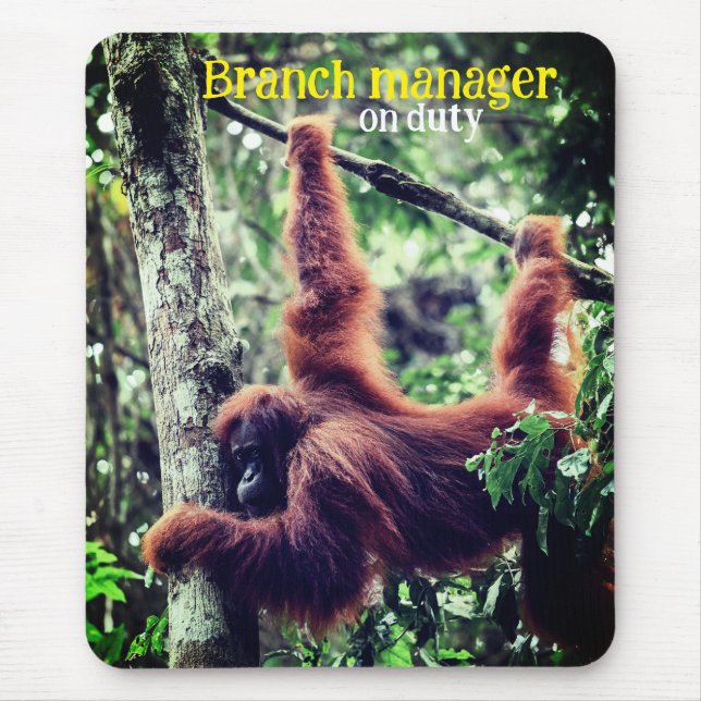Orangutan hängt in Baum Mousepad (Vorne)