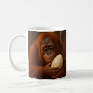 Orangutan Holding Egg Kaffeetasse