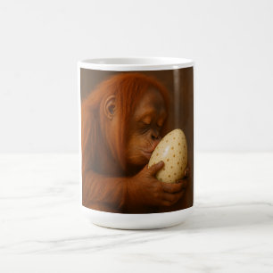 Orangutan Holding Egg Kaffeetasse