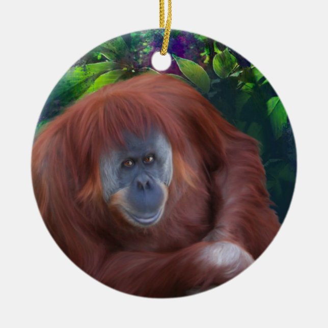Orangutan Keramikornament (Vorne)