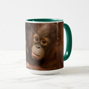 Orangutan Mother and Baby at the Zoo Tasse