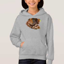 Orangutan Mutter, die zwei Säuglinge hält Hoodie