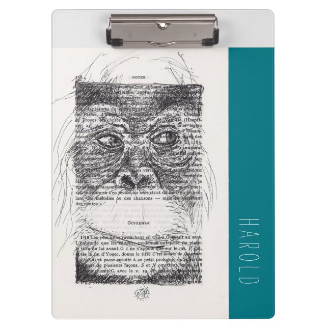 Orangutan Original Monkey Year Custom Clipboard Klemmbrett (Vorderseite)