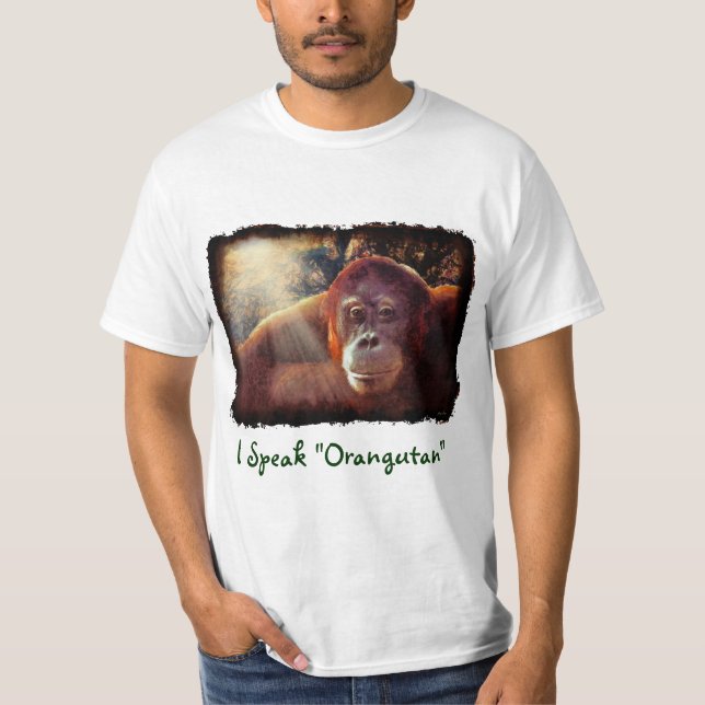 Orangutan Supporter Red Ape Wildlife Art Shirt (Vorderseite)
