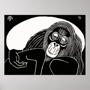 Orangutan von Mesquita: Kunst mit einem wilden Sou Poster