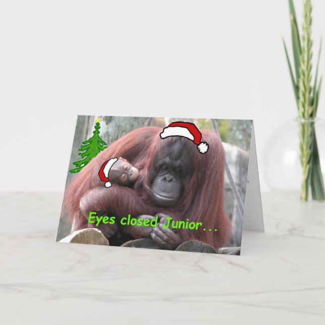 Orangutan Weihnachten (Vorderseite)