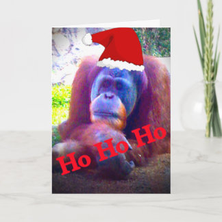 Orangutan Weihnachtskarten Feiertagskarte