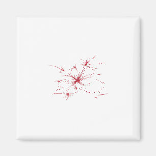 Orangy Red, Cyan und Magenta dot Magnet