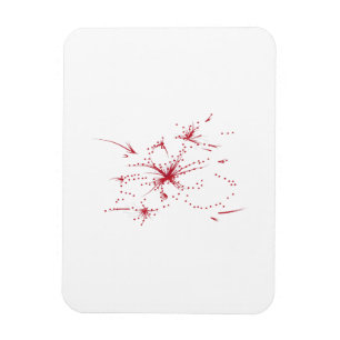 Orangy Red, Cyan und Magenta dot Magnet