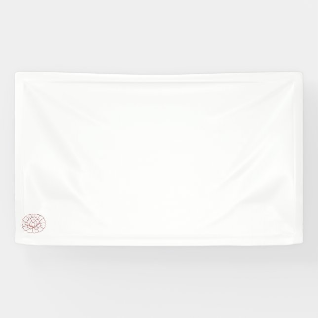 Orangy Red dekorative Design Vinyl Banner (Horizontal)