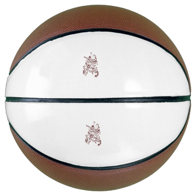 Orangy Red Dekordesign Basketball (Vorderseite)