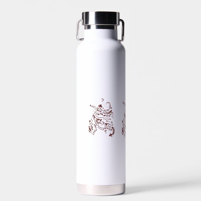 Orangy Red Dekordesign Trinkflasche (Vorne)