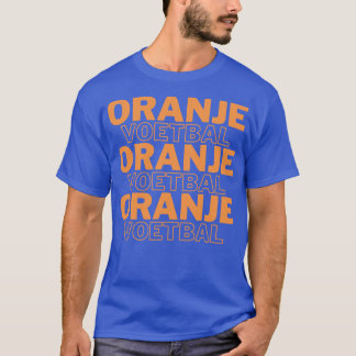 Oranje Voetbal Design T-Shirt