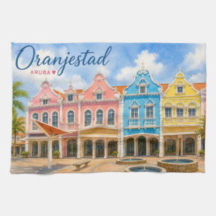 Oranjestad Aruba Karibik Insel Reise Souvenir Geschirrtuch
