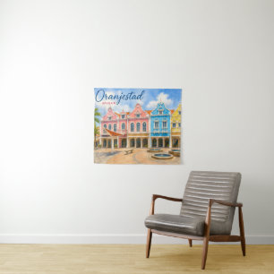 Oranjestad Aruba Karibikinsel Reise Souvenir Wandteppich