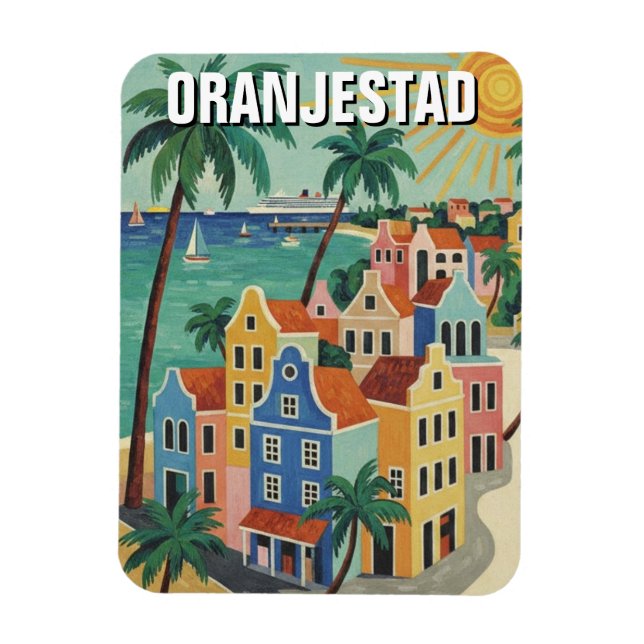 Oranjestad Aruba Reise Magnet (Vertikal)