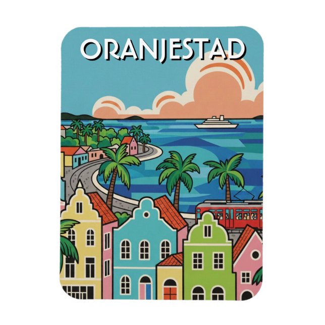 Oranjestad Aruba Reise Magnet (Vertikal)