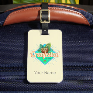Oranjestad Aruba Retro Vintages Karibisches Souven Gepäckanhänger
