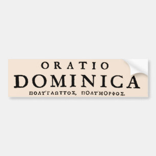 Oratio Dominica Autoaufkleber