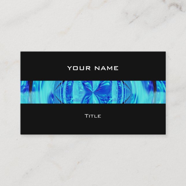 Orb Blue Stripe Visitenkarte schwarz hinten (Vorderseite)