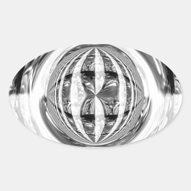 Orb-Chrome-Aufkleber Ovaler Aufkleber (Vorderseite)