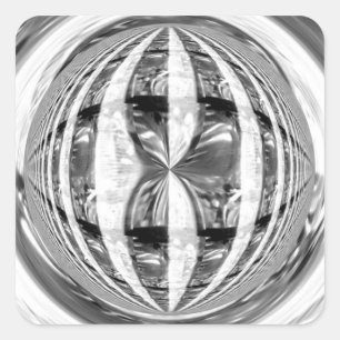 Orb-Chrome-Aufkleber Quadratischer Aufkleber