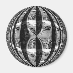 Orb Chrome Black frigo aimant ronde