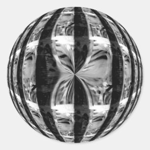 Orb Chrome Black sticker ronde