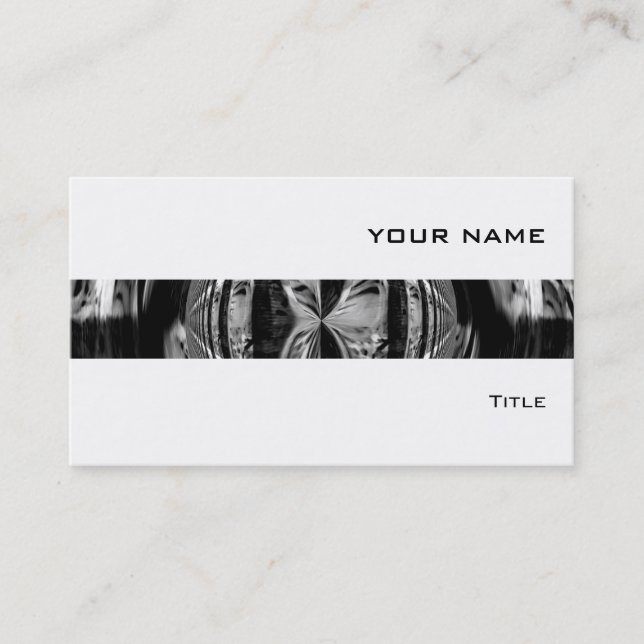 Orb Chrome Black Stripe Visitenkarte weiß (Vorderseite)