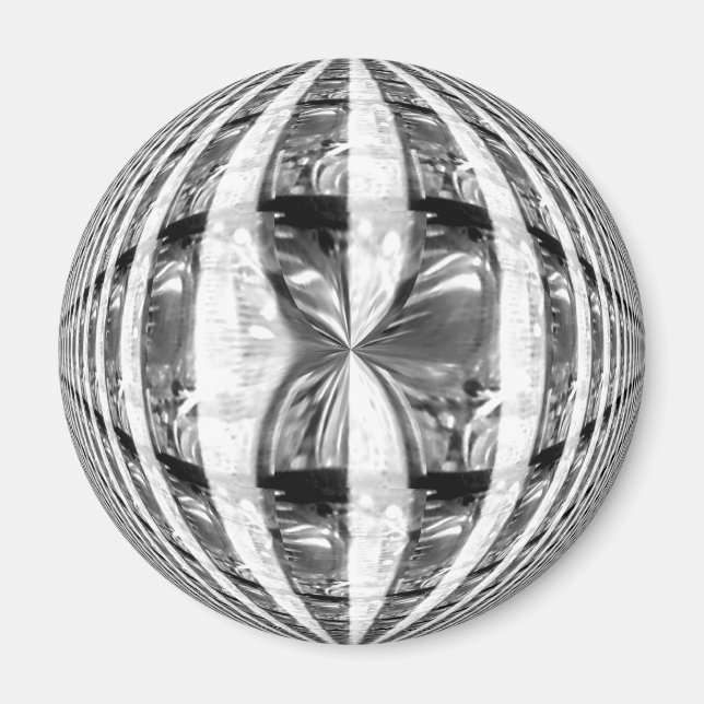 Orb Chrome Kühlschrankmagnet rund (Vorne)