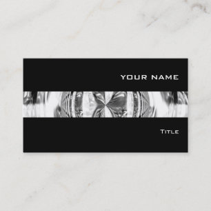 Orb Chrome Stripe Visitenkarte schwarz