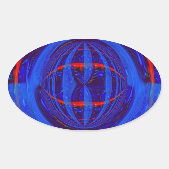 Orb Dark Blue Aufkleber oval (Vorderseite)