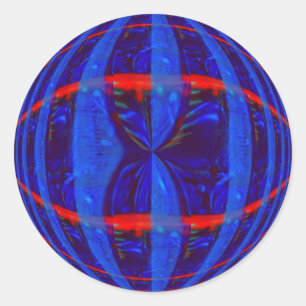 Orb Dark Blue Aufkleber rund