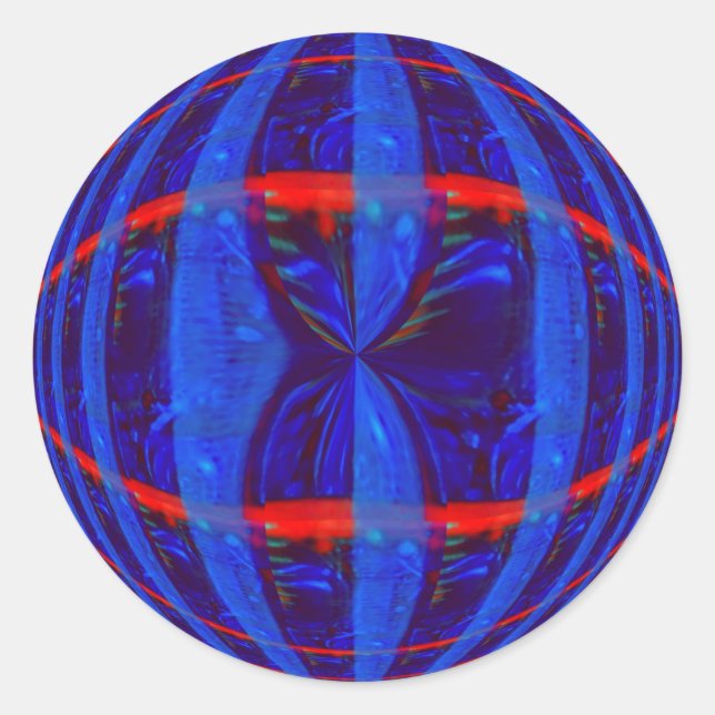 Orb Dark Blue Aufkleber rund (Vorderseite)