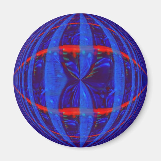 Orb Dark Blue Kühlschrankmagnet rund (Vorne)