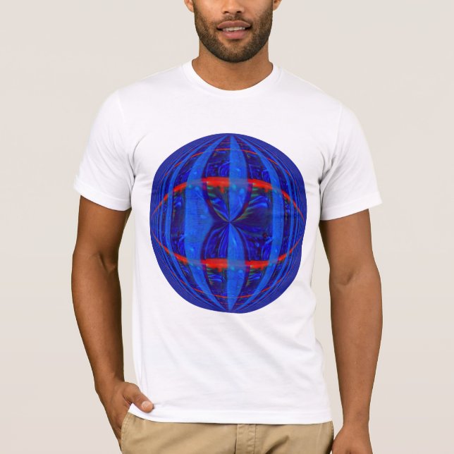 Orb Dark Blue Round T - Shirt weiß (Vorderseite)