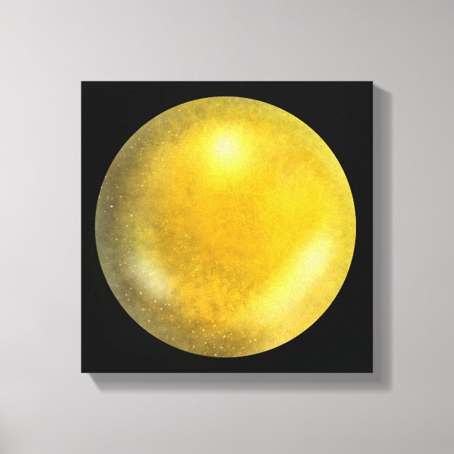 Orb en galaxie or - toile jaune et orange (Recto)