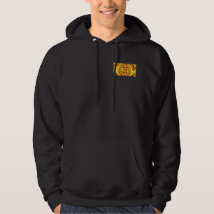 Orb Gold geklebte Sweatshirt-Tasche & Rücken Hoodie