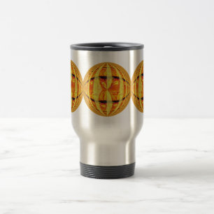 Orb Gold Round Travel Mug Reisebecher