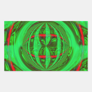 Orb Green Aufkleber Rechteck