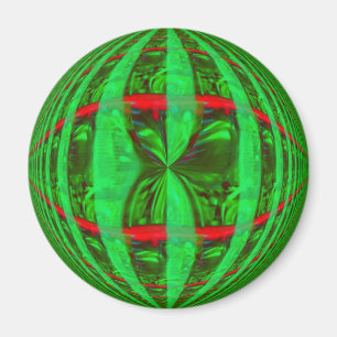 Orb Green Kühlschrankmagnet rund