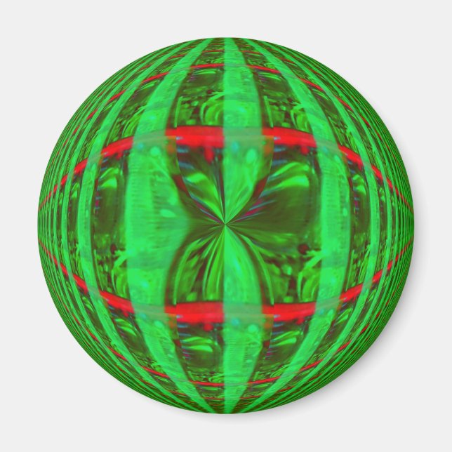 Orb Green Kühlschrankmagnet rund (Vorne)